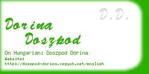 dorina doszpod business card